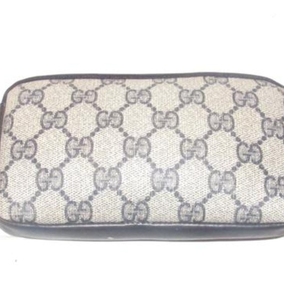 Gucci Navy Blue Large G Logo Print Coated Canvas - Picture 2 of 9